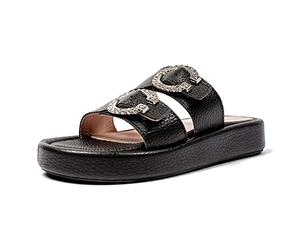 L37 HANDMADE SHOES It's Unusual, Sandalo Donna, Nero, 36 EU