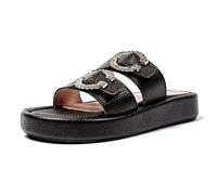 L37 HANDMADE SHOES It's Unusual, Sandalo Donna, Nero, 40 EU