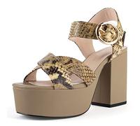 L37 HANDMADE SHOES More, Sandalo con Tacco Donna, Multicolore, 41 EU
