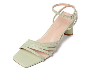 L37 HANDMADE SHOES SummerTime Magic, Sandalo con Tacco Donna, Verde, 38 EU