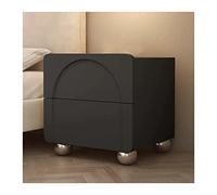 L3s9mPzVb4 Comodino Comodino, Comodini Moderni con Gambe del Tavolo Sferiche in Acciaio Inossidabile, Tavolino Adorabile e Pratico, Mobili for Camera da Letto alla Moda, Nero(L40xD40xH48cm)