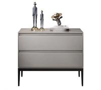 L3s9mPzVb4 Comodino Comodino Semplice e moderno Camera da letto dipinta Nessuna installazione Organizzatore di stoccaggio Credenza Mobili Tutto in legno(Beige Gray,M)