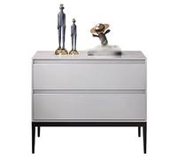 L3s9mPzVb4 Comodino Comodino Semplice e moderno Camera da letto dipinta Nessuna installazione Organizzatore di stoccaggio Credenza Mobili Tutto in legno(Matte White,Grande)