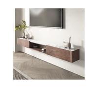 L3s9mPzVb4 Mobile TV con contenitore Mobile TV sospeso con 2 cassetti, mobile a parete ripiani in ardesia, console multimediale moderna for l'intrattenimento for il soggiorno(Bruin,240x30x23cm)