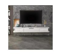 L3s9mPzVb4 Mobile TV con contenitore Mobile TV sospeso da parete, centro di intrattenimento, unità multimediali con 3 ante, mobili for la casa(Bianco,160x23x20cm)