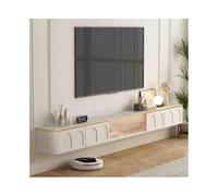 L3s9mPzVb4 Mobile TV con contenitore Moderno centro di intrattenimento galleggiante con porta e cassetti scorrevoli in vetro, mobile TV sospeso a parete luce LED for sotto la(160cm)