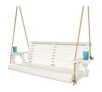 L3s9mPzVb4 Mobili da giardino Altalena da esterno for sedia sospesa con schienale ribaltabile in legno portabicchieri corda di sospensione