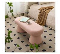 L3s9mPzVb4 Panca da letto Panca for la fine del letto della camera da, panca ottomana con tessuto Boucle, for in pelliccia sintetica, imbottita for l'ingresso for soggiorno, ingresso(Pink)