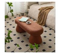 L3s9mPzVb4 Panca da letto Panca for la fine del letto della camera da, panca ottomana con tessuto Boucle, for in pelliccia sintetica, imbottita for l'ingresso for soggiorno, ingresso(Bruin)