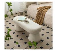 L3s9mPzVb4 Panca da letto Panca for la fine del letto della camera da, panca ottomana con tessuto Boucle, for in pelliccia sintetica, imbottita for l'ingresso for soggiorno, ingresso(Bianco)