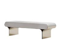 L3s9mPzVb4 Panca da letto Panca for letto in acciaio inossidabile italiano, panca for camera da, lunga morbida e di lusso, for scarpe alta gamma(Beige)