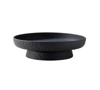 L3s9mPzVb4 Piatto di frutta Fruttiera in ceramica nera, con piedini alti, grande capacità, utilizzata for il bancone della cucina o for la decorazione del piano di lavoro(Nero)