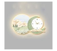 L3s9mPzVb4 Scultura da appendere alla parete Crystal Porcelain Wall Painting Clock Set, Art Hanging Clocks, Luxury High End Modern Decorative(Blue,70 * 50cm)