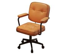 L3s9mPzVb4 Sedia da ufficio Piccola sedia da ufficio Sedia computer for camera letto in similpelle comoda for la casa girevole con ruote(Orange)