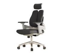 L3s9mPzVb4 Sedia da ufficio Sedia da scrivania, ufficio direzionale Sedile regolabile con schienale alto rotelle bracciolo, supporto lombare, poggiatesta(Black and Gray)