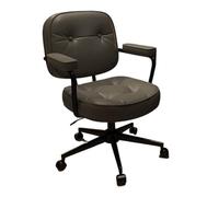 L3s9mPzVb4 Sedia da ufficio Sedia da ufficio Comoda pelle PU for la casa centrale for il retro della camera letto for trucco sollevabile e girevole(Grijs)