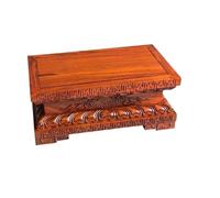 L3s9mPzVb4 Supporto per piante Base espositiva con motivi intagliati in mogano, piedistallo rettangolare for teiera bonsai(Grande)