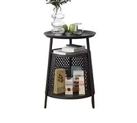 L3s9mPzVb4 Tavolino Tavolino Rotondo con cuccia for gatti, condominio for, mobili for da interni for gattini, tavolino caffè comodino contenitore, piccolo divano soggiorno for(Nero)