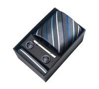 L6NqIAG Cravatta Fazzoletto Gemelli Set for Uomo Cravatta Abito Accessori Matrimonio Cravatta Uomo(Color42)