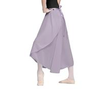 L6NqIAG Gonne for Danza Classica for Donne Adulte Gonne Lunghe for Danza in Chiffon Abito da Balletto Morbido Costumi di Danza traslucidi Gonnellino Danza(Grey Purple)