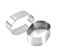 L6NqIAG Stampo for Torta in Acciaio Inox Ovale Piccolo for Cucina Portatile, Stampo for, for Anello per crostata