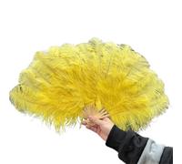 L6NqIAG Ventaglio Ventagli di Piume Ventaglio Pieghevole 70x40 cm for Oggetti Scena dell'opera teatrale Accessorio Decorativo Pieghevoli Decorativi(Yellow,10PCS 70cmx40cm)