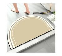 L6NqIAG Zerbino Semicircolare 1 pz Semplice for La Casa Semi-Circolare Fango Diatomea Tappeto Porta Del Bagno Zerbino Wc Tappetino Antiscivolo Con Doccia Piede assorbente(A1488-B-2.5MM,40cmx60cm)