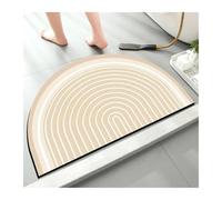 L6NqIAG Zerbino Semicircolare 1 pz Semplice for La Casa Semi-Circolare Fango Diatomea Tappeto Porta Del Bagno Zerbino Wc Tappetino Antiscivolo Con Doccia Piede assorbente(A1496-B-2.5MM,50cmx80cm)