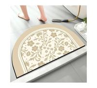 L6NqIAG Zerbino Semicircolare 1 pz Semplice for La Casa Semi-Circolare Fango Diatomea Tappeto Porta Del Bagno Zerbino Wc Tappetino Antiscivolo Con Doccia Piede assorbente(A1495-B-2.5MM,50cmx80cm)