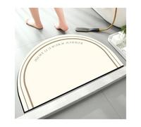 L6NqIAG Zerbino Semicircolare 1 pz Semplice for La Casa Semi-Circolare Fango Diatomea Tappeto Porta Del Bagno Zerbino Wc Tappetino Antiscivolo Con Doccia Piede assorbente(A1489-B-2.5MM,50cmx80cm)