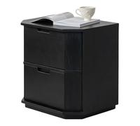 L8p2B5s7 Comodino Comodino con 2 cassetti for mobili da camera letto, uso tavolino portaoggetti(Nero)