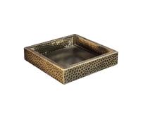 L8p2B5s7 Piattini per Piante Vassoio in Acciaio Inossidabile Leggero e Minimalista con Flangia Martellata, sottovaso for Piante(Grande)