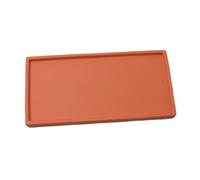 L8p2B5s7 Piattini per Piante Vassoio raccogli-Gocce for Pallet con rettangoli semplici, sottovaso in Ceramica for Piante da Interno ed Esterno(Orange,M)