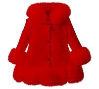 L9WEI Giacca da Sci Ragazzo 14 Anni Cappotto da Bambina per Bambina Cappotto Invernale Antivento Addensato Giacca da Bambino in Caldo Pile Giacca Elegante 12 Anni (Red, 5-6 Years)