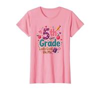 La 5a Classe Mi Sta Bene, Ragazza del Primo Giorno di Scuola Maglietta, Donna, Rosa, L