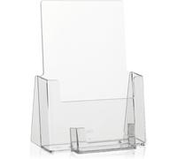 LA-611 - Espositore Formato DIN A5, Con Scomparto per Biglietti Da Visita, Porta