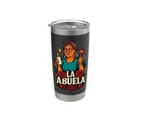 La Abuela - Divertente design per nonne messicane Bicchiere termico in acciaio inox doppia parete