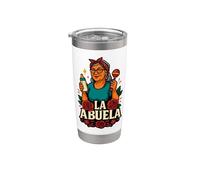 La Abuela - Divertente design per nonne messicane Bicchiere termico in acciaio inox doppia parete
