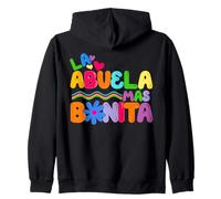 La Abuela Más Bonita | Abuela Latina Grandmother Spanish Felpa con Cappuccio
