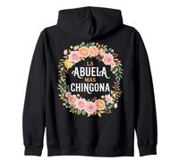 La Abuela mas Chingona Acquarello Floreale Felpa con Cappuccio