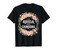La Abuela mas Chingona Acquarello Floreale Maglietta