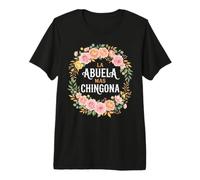 La Abuela mas Chingona Acquarello Floreale Maglietta Premium