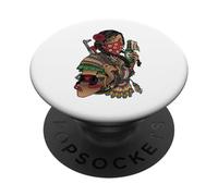 La Adelita Mexicans Revolution Soldier patriots Chicana PopSockets PopGrip Adesivo