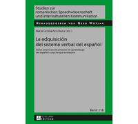 La adquisición del sistema verbal del español (Copertina rigida)