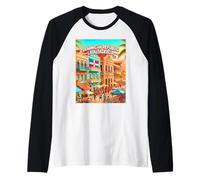 La Altagracia Repubblica Dominicana Viaggio Famiglia Retro City Town Maglia con Maniche Raglan