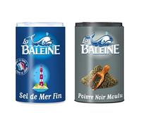 LA BALEINE - Duo sale da mare mediterraneo e pepe 68 g, set di 2