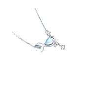 La balena ha la tua collana, ciondolo in pietra di luna da donna, catena for clavicola