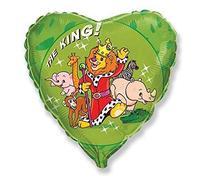 LA Balloons 201622"LAs The King Foil Mylar Latex Balloon, Multicolore