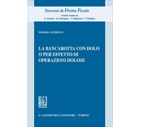 La bancarotta con dolo o per effetto di operazioni dolose - Schiavo Marika
