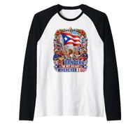 La Bandera nel Mio Cuore Ovunque io vada Maglia con Maniche Raglan